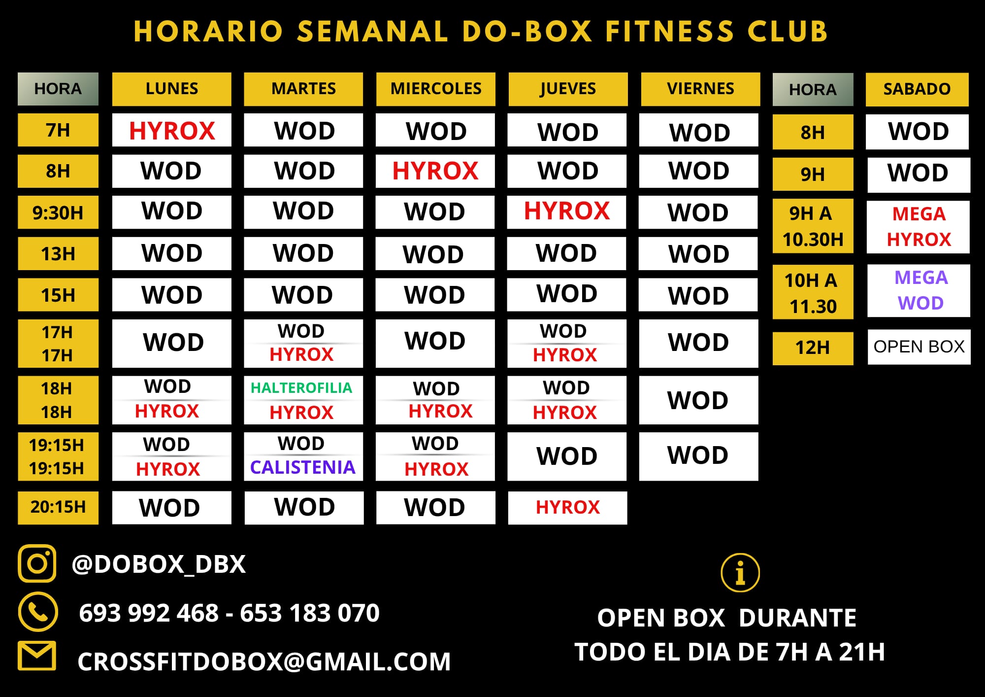 horarios